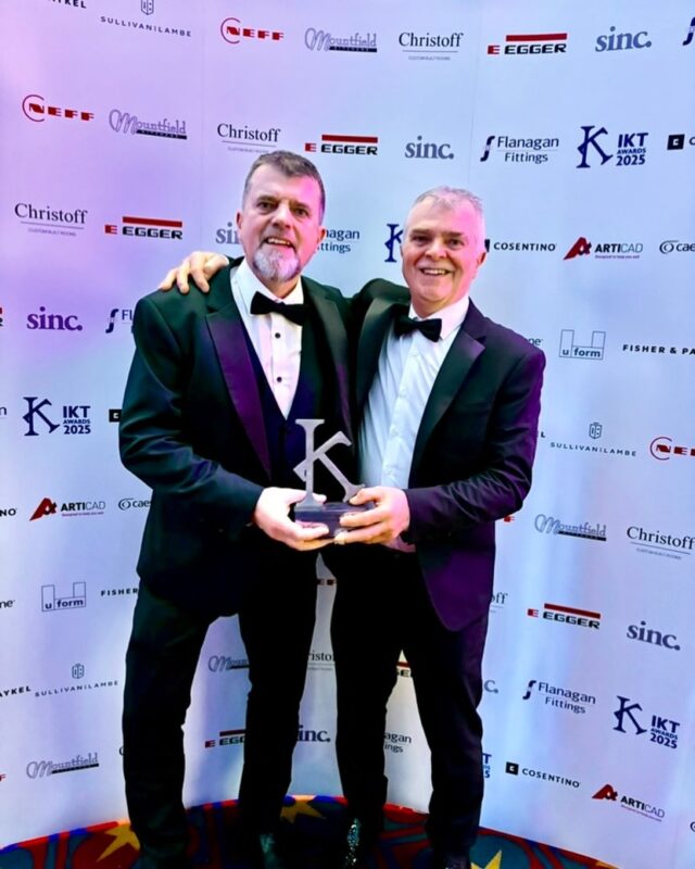 To all our customers,

We would like to thank you for your business — we truly appreciate your trust and support, and we wish you a happy, healthy, and peaceful New Year.

What a year we have had, from the TG4 Na Builders documentary aired in March to winning the Ireland Kitchen Trade Award for Retail Showroom of the Year.

We owe this award to our amazing customers and our incredible team. Thank you for a fantastic year. Onwards and upwards to 2026!

Thank you from Michael and Martin #kitchenshowroom #kitchendesign #kitchen